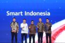 President of Huawei Cloud Marketing William Dong, Chairman of Board of Directors Huawei Indonesia Xin Dajiang, Wakil Menteri Komunikasi & Digital Nezar Patria, President of Huawei Cloud APAC Sunny Shang, dan CEO of Huawei Cloud Indonesia Leon Fang pada Huawei Cloud Summit Indonesia 2025 di Jakarta