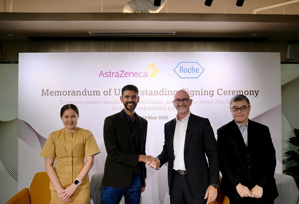 Left to right: Eldana Sauran, Arun Krishna, Lance Little and Christopher Chiam (Source: AstraZeneca)