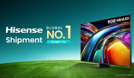 Laporan Omdia Triwulan I-2026: Hisense Perkuat Posisi sebagai Pemimpin Segmen TV 100 Inci ke Atas di Pasar Global Laporan Omdia Triwulan I-2026: Hisense Perkuat Posisi sebagai Pemimpin Segmen TV 100 Inci ke Atas di Pasar Global