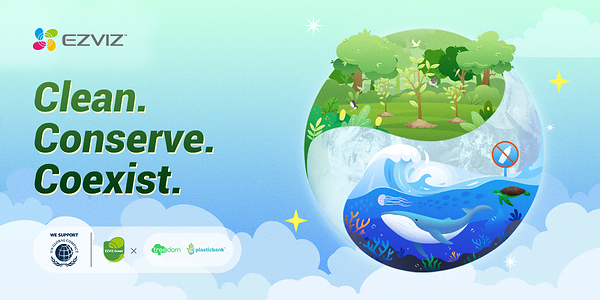 EZVIZ launches a Green Advocacy Week to kick off its upgraded joint project in the new collaborative year with Treedom and Plastic Bank.